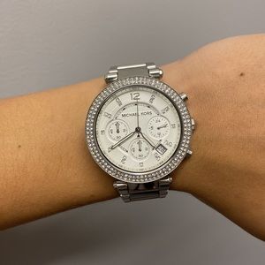 Silver womens Michael Kors watch